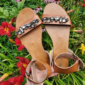 Mossimo Jewel Ankle Strap Sandles, size 8.5